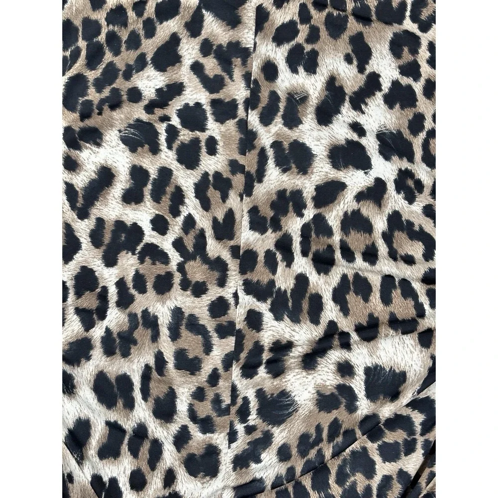 Baby Phat Y2K Leopard Print Ruched Bodycon Mini Dress Women's Small USA